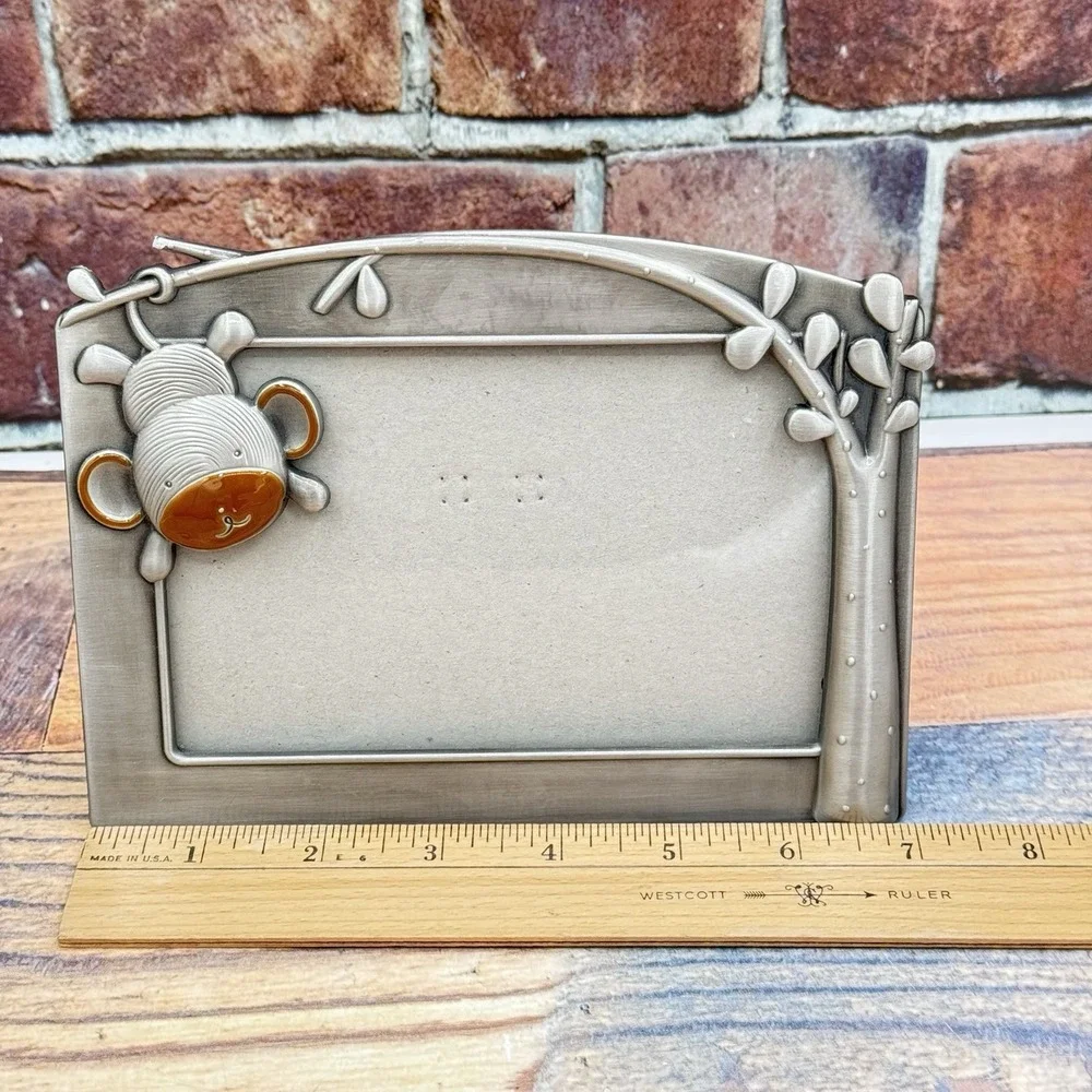 Pewter Monkey‎ in Tree Photo Picture Frame 2011 Fetco International Novelty